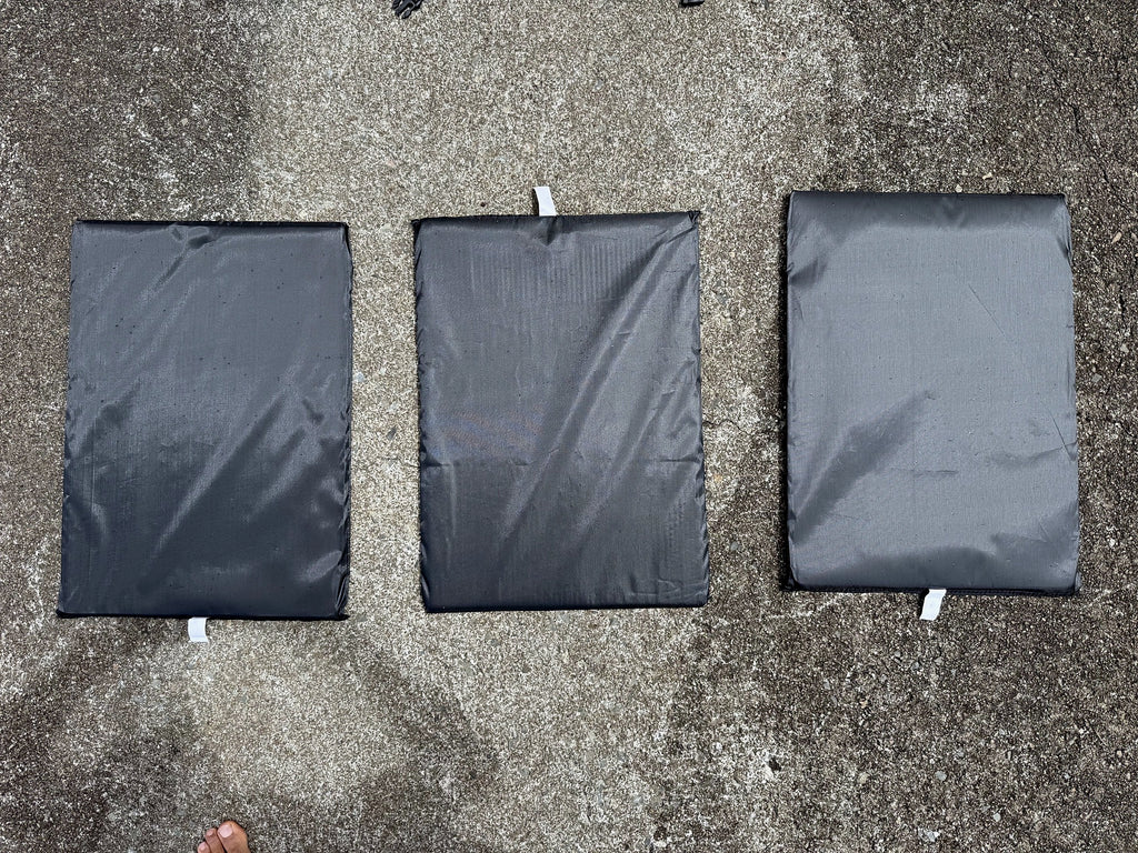 Three removable hard-bottom support panels