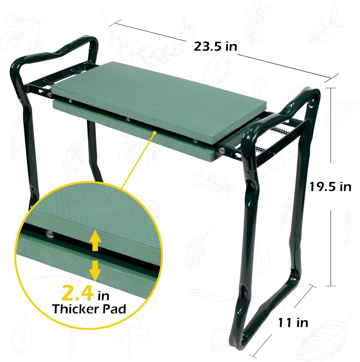 Foldable Garden Kneeler & Seat with Tool Pouch