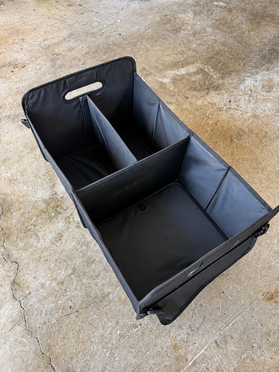 66L Collapsible Car Trunk Organizer with Adjustable Compartments
