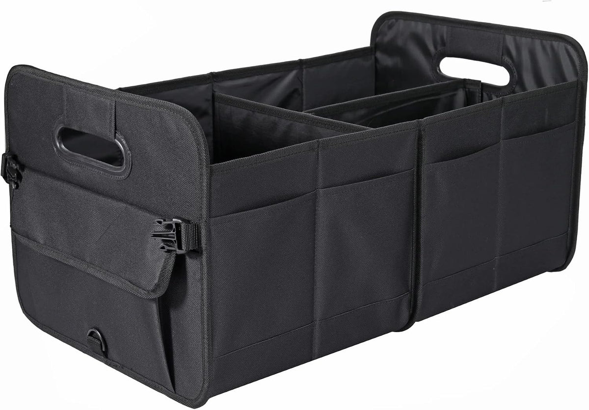 66L Collapsible Car Trunk Organizer with Adjustable Compartments