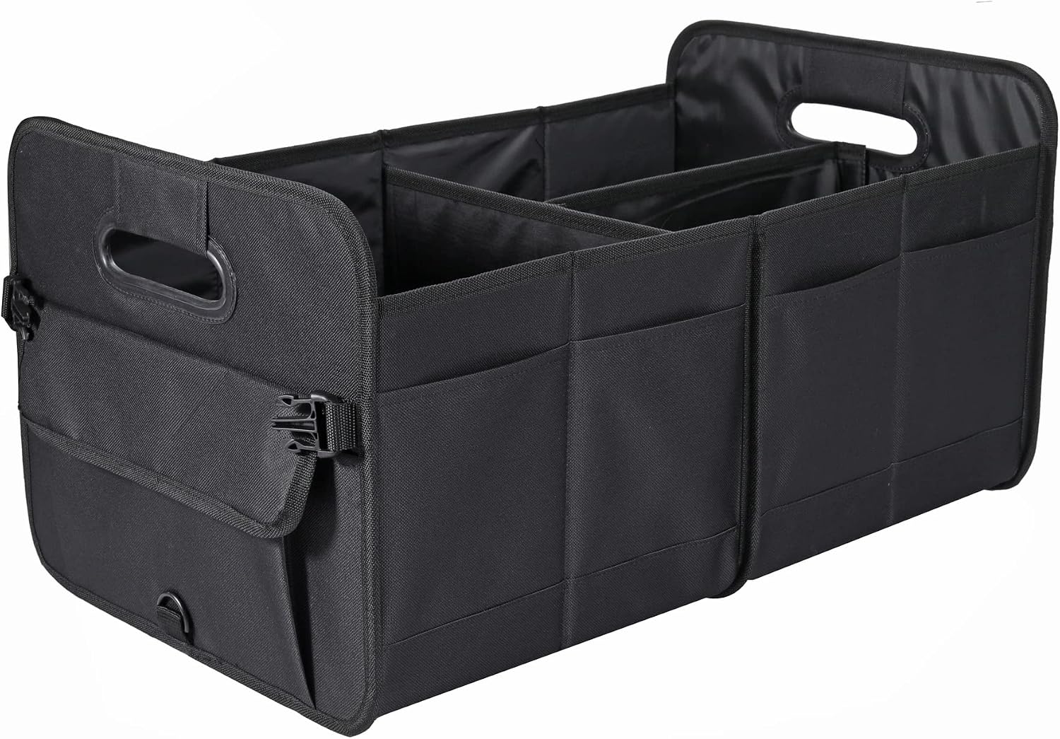 66L Collapsible Car Trunk Organizer with Adjustable Compartments
